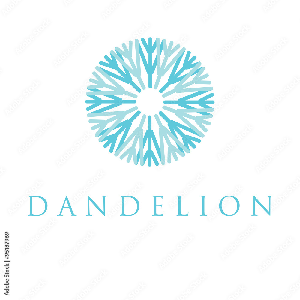 Fototapeta premium Illustration of concept dandelion. Vector