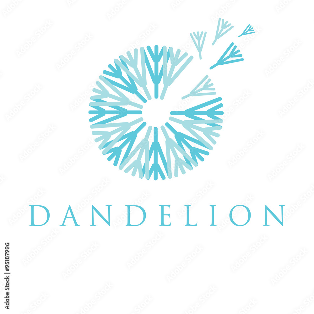 Naklejka premium Illustration of concept dandelion. Vector