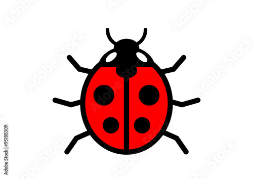 Ladybird icon on white background