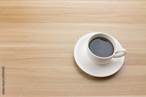 Coffee cup on the desk