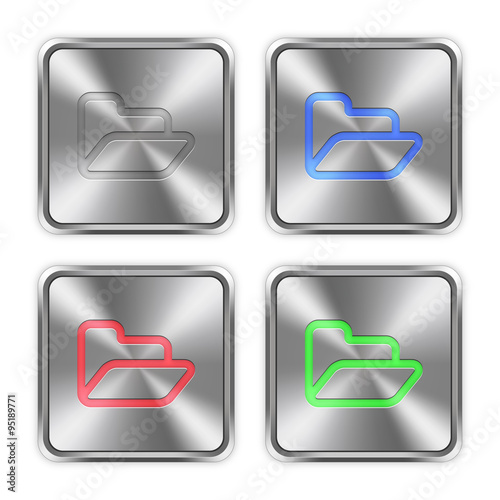 Color folder steel buttons