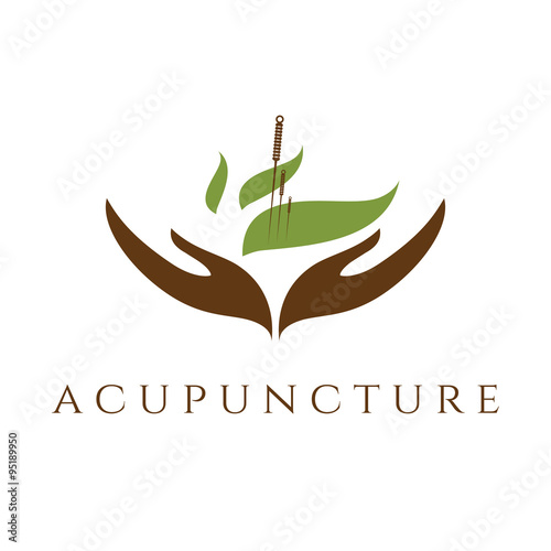 Vector template of acupunture theme