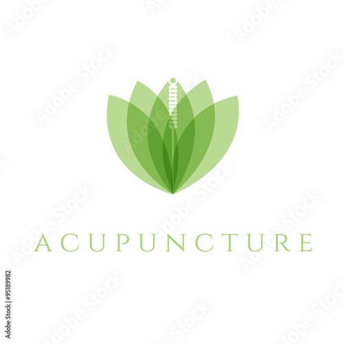 Vector template of acupunture theme