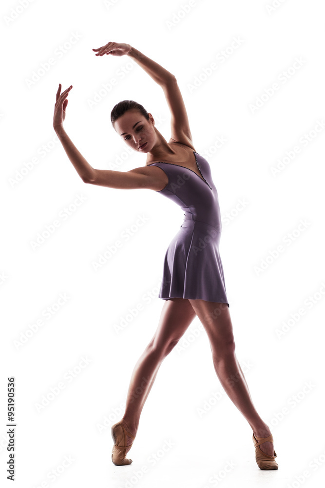 Obraz premium beautiful ballet dancer isolated