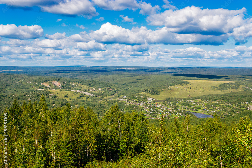 Fototapeta premium forested hills from a height