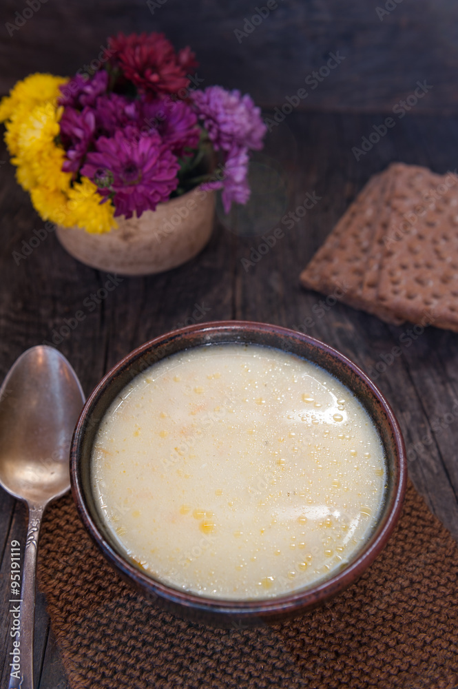 Chicken soup with sour cream Chicken soup with sour cream