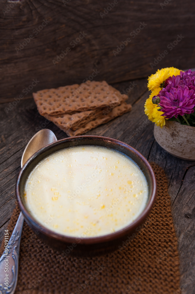 Chicken soup with sour cream Chicken soup with sour cream