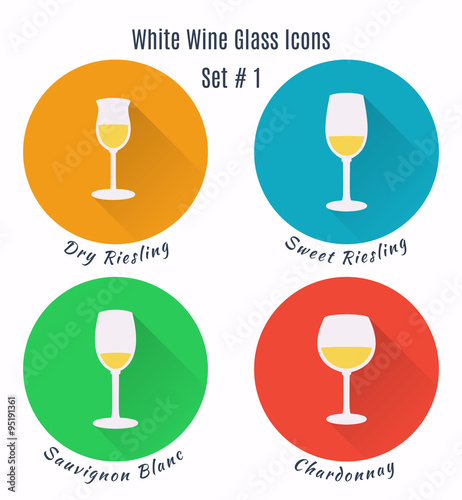 Set of vector icons. Variation of detailed hand drawn wine glass