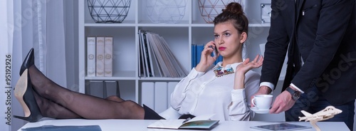 Obraz na plátně Young female boss