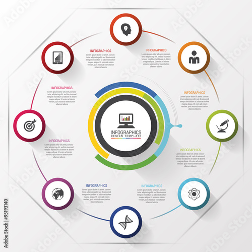 Rolling circle. Modern design template. Vector illustration