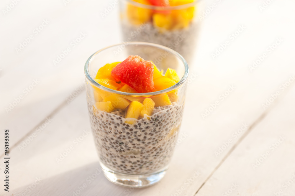 Chia pudding with mango Chia pudding with mango