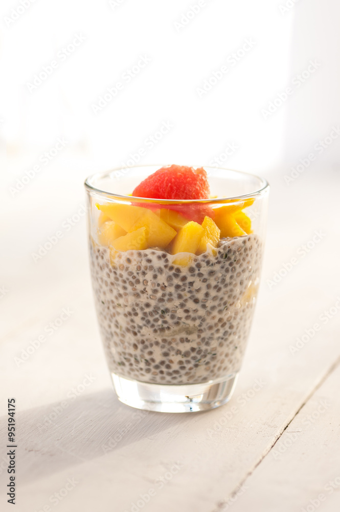 Chia pudding with mango Chia pudding with mango
