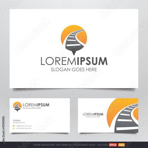 Railway Pin App Logo and Business Card Design