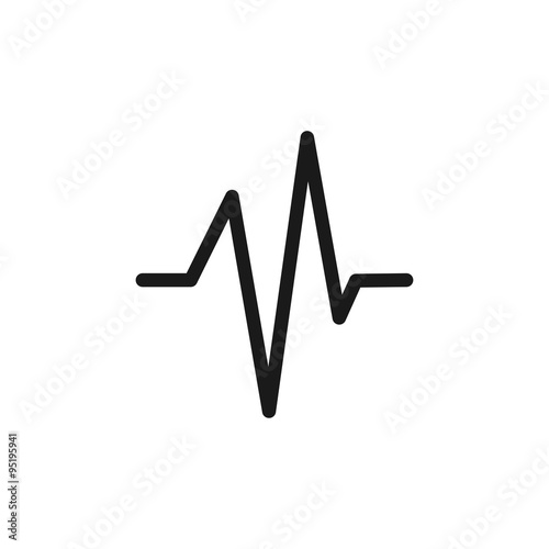 Heart beat, Cardiogram, Medical icon - Vector