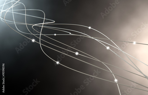 Fibre Threads Transmitting Lights © alswart