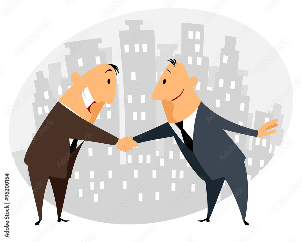 Obraz premium Two businessmen handshake