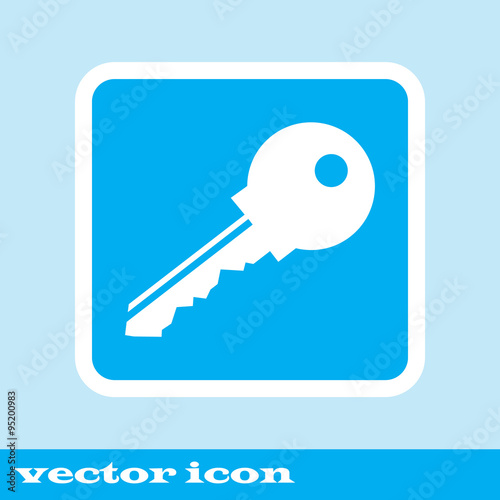 Vector Key . Classic flat icon. Vector