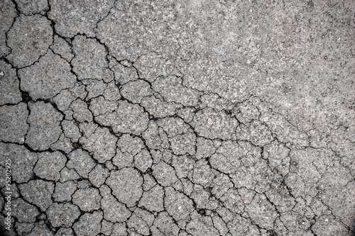 Crack texture of rough asphalt