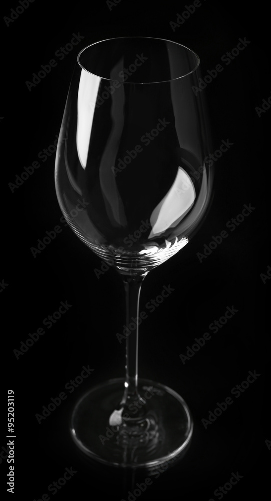 Empty glass on black background Empty glass on black background