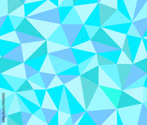 Abstract vector polygonal seamless pattern from triangles. Decorative endless texture