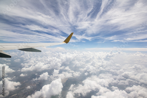 Wing of airplane