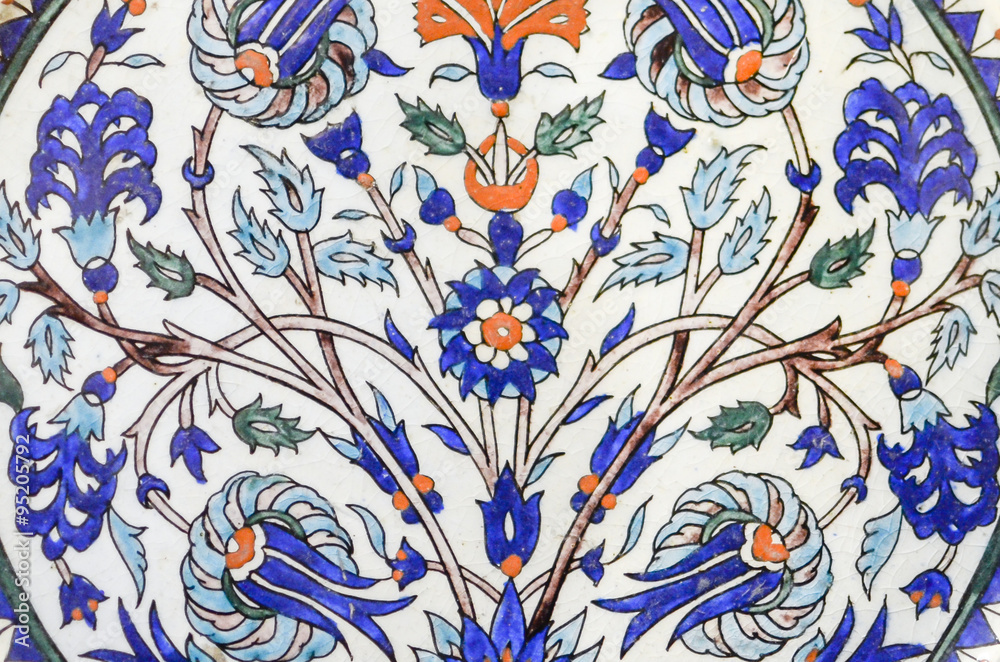 Middle East Floral Print Plate Middle East Floral Print Plate