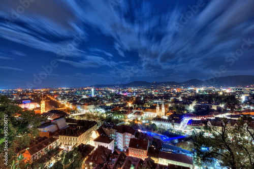 City of Graz at night, Austria © anderm