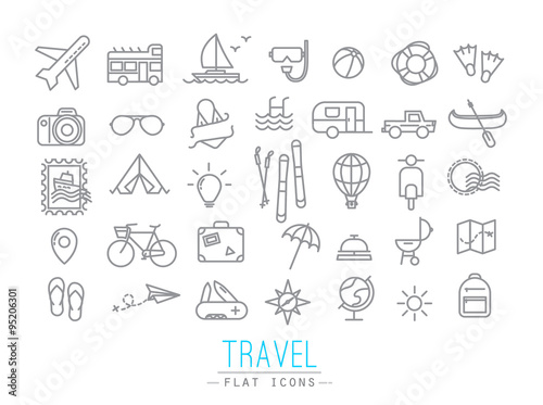 Travel flat icons