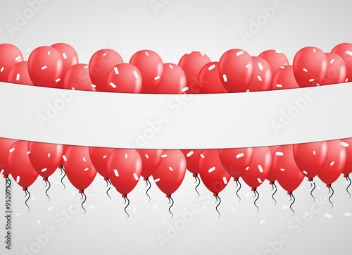 balloons on gray background