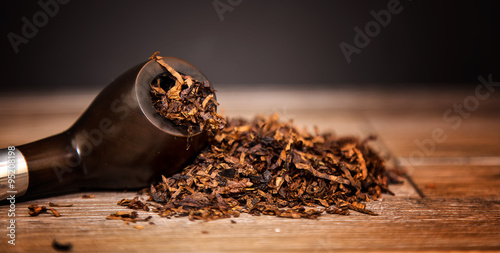 Wooden Smoking Pipe Tobacco Cigarette photo