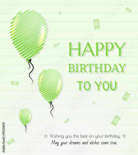 balloon and happy birthday