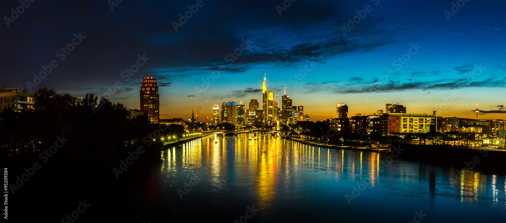 Frankfurt am Main during sunset