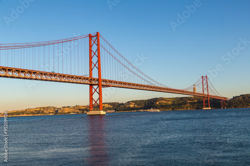 Rail bridge  in Lisbon  Portugal.