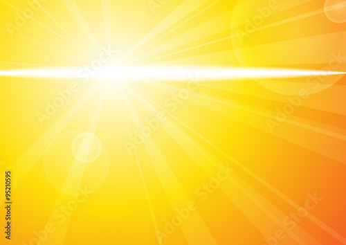 Vector : Abstract yellow stripe sun shine