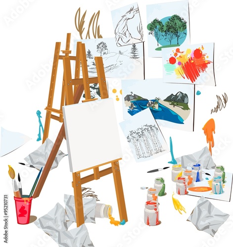 Art workshop interior