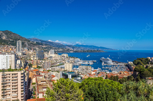 Fototapeta Naklejka Na Ścianę i Meble -  Panoramic view of Monte Carlo, Monaco