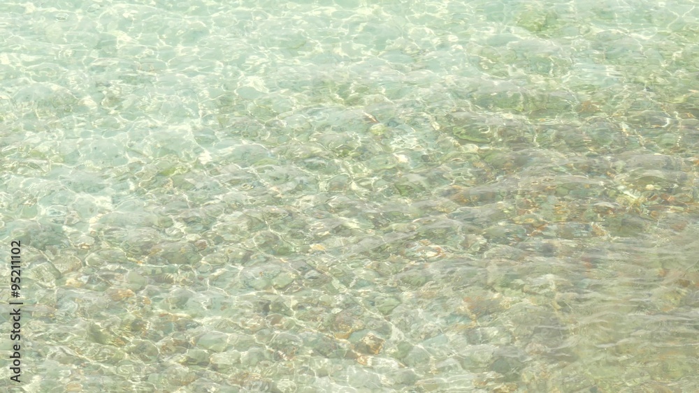 Soft wave of the sea on the sandy beach Soft wave of the sea on the sandy beach