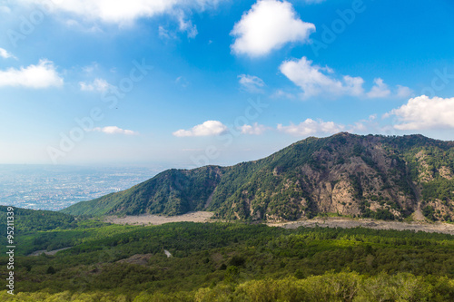 Mountain landscape next to Vesuvius volcano