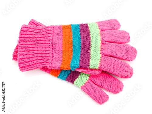 striped gloves