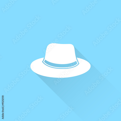 Hat vector icon. Classic headdress symbol.