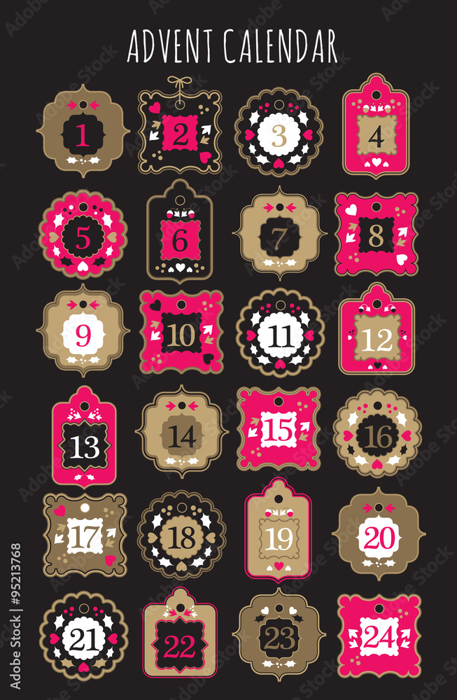 Obraz premium calendrier de l’avent 