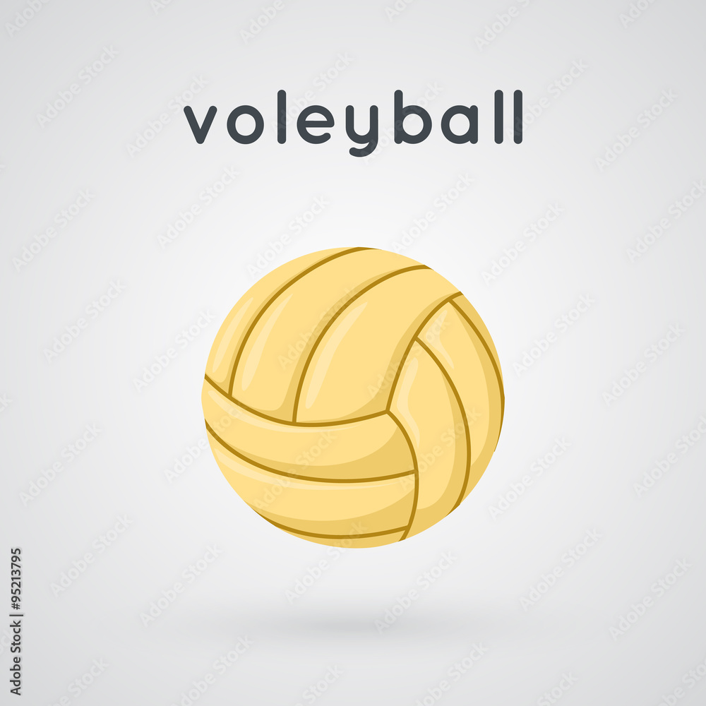 Volleyball isolated on light background.