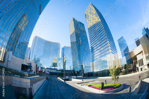 Photography Business centre with skyscrapers, Las Vegas