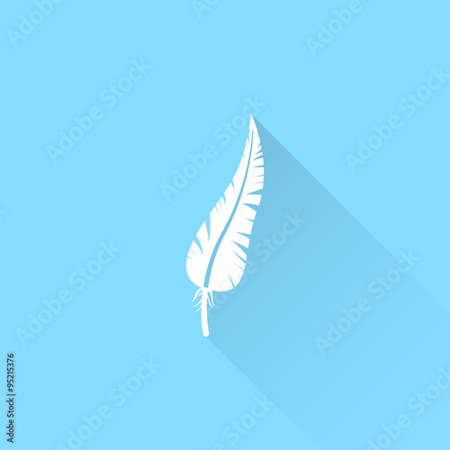 Feather vector icon.