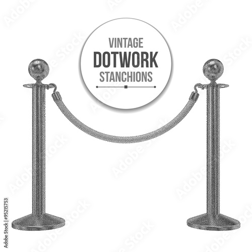 Dotwork Halftone Vector Stanchions