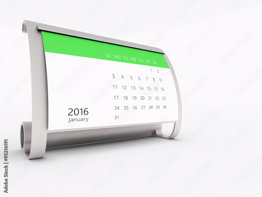 a Calendar of the year 2016 in white a Calendar of the year 2016 in white