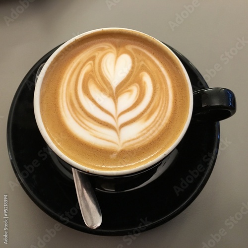 Flat white latte art