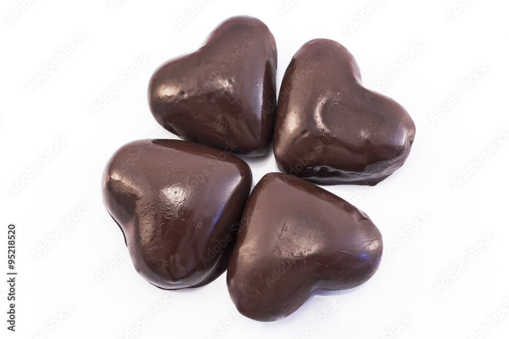 Heart gingerbread cookies glazed chocolate Heart gingerbread cookies glazed chocolate