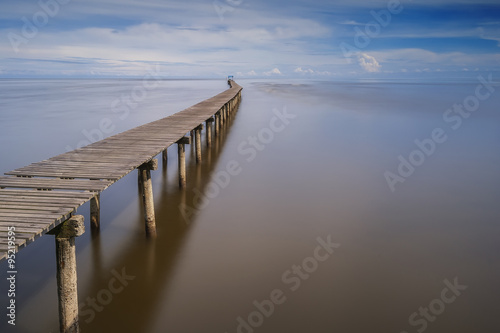 Long Jetty and Clear View at Sarawak, Malaysia (Long exposure)