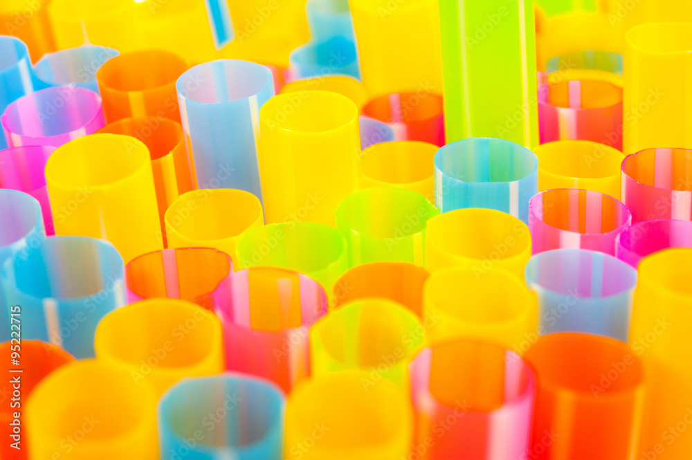 Obraz premium Colorful plastic straws